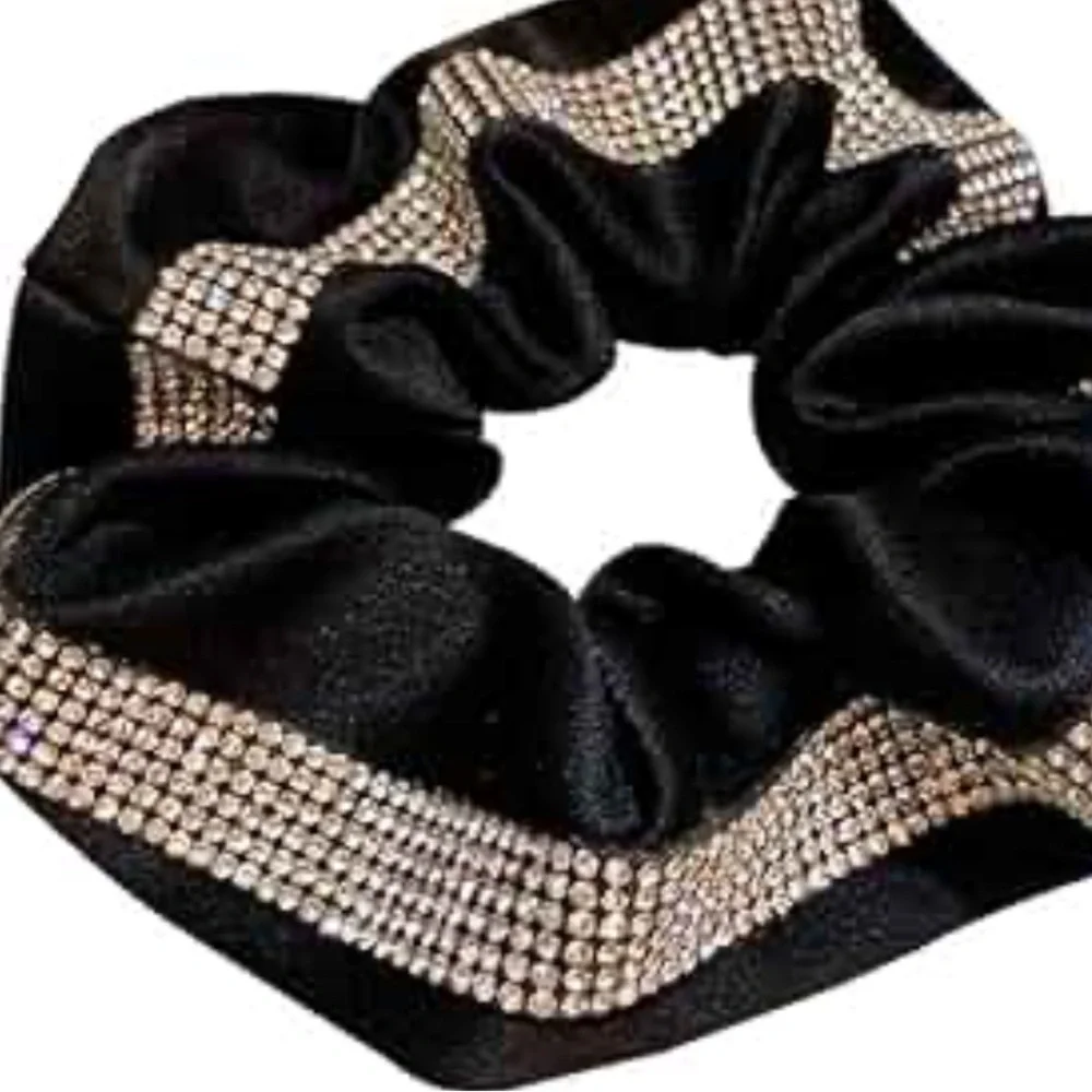 Glam Black Rhinestone Scrunchie Bundle | Stoney Clover Lane & Velvet Crystal